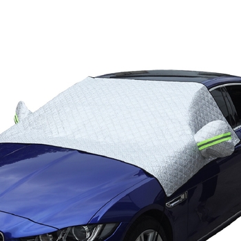 Pokrov snijega za prednje staklo automobila, debeli netkani materijal, univerzalna prilagodba, montaža karticom, 400 g
