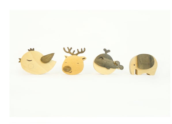 Ξύλινο μουσικό κουτί κορεατικού στυλ, χειροποίητο, με ζωϊκό μοτίβο, με λογότυπο