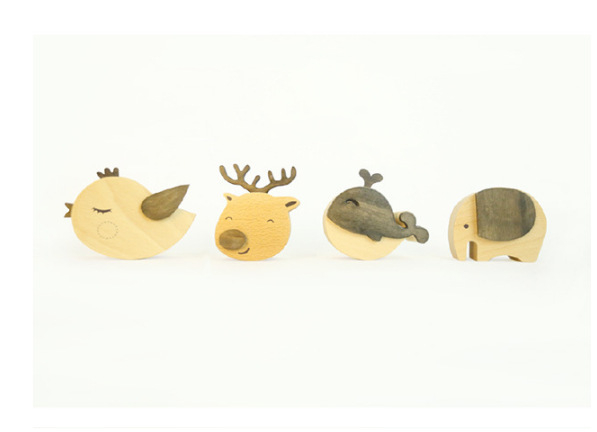 Ξύλινο μουσικό κουτί κορεατικού στυλ, χειροποίητο, με ζωϊκό μοτίβο, με λογότυπο