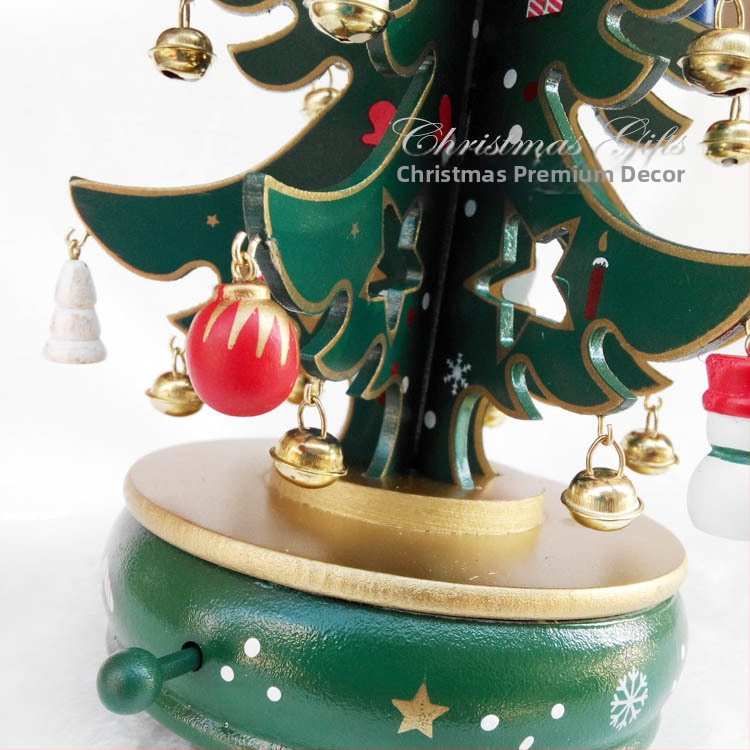 Ξύλινο Χριστουγεννιάτικο περιστρεφόμενο μουσικό διακοσμητικό δέντρο (Υλικό: Ξύλο; Μάρκα: Autonomy; Συσκευασία: Δώρο κουτί; Διαδικασία: Λείανση; Κατηγορία: Διακοσμήσεις Χριστουγέννων)