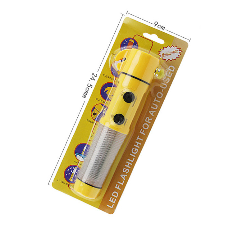 Automobilski hitni čekić 4-u-1 s probijanjem stakla, marka Figure, materijal: plastika + titan čelik + magnet, 200 g, prilagođena proizvodnja