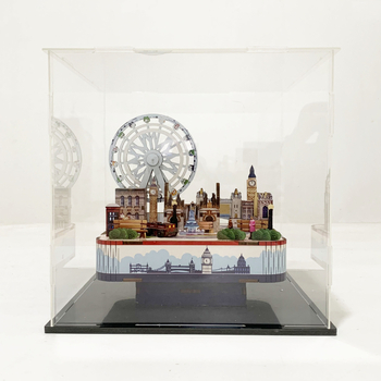 DIY Ξύλινο 3D Puzzle, χειροποίητο, περιστρεφόμενο μουσικό κουτί (ξύλο; κινεζικό στυλ; δυνατότητα εκτύπωσης λογότυπου; δώρο γενεθλίων)