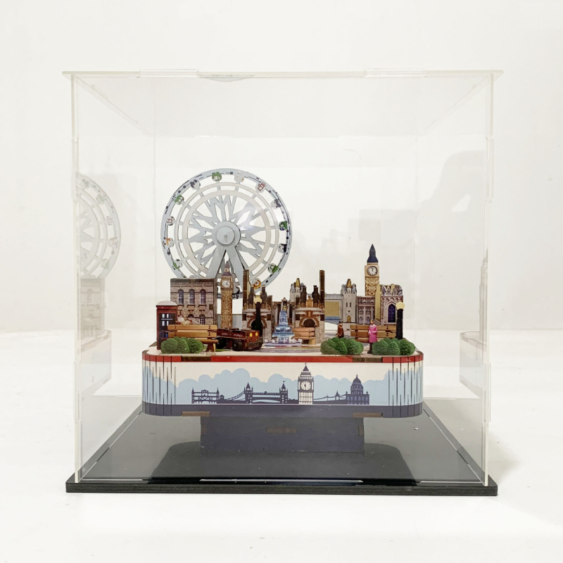 DIY Ξύλινο 3D Puzzle, χειροποίητο, περιστρεφόμενο μουσικό κουτί (ξύλο; κινεζικό στυλ; δυνατότητα εκτύπωσης λογότυπου; δώρο γενεθλίων)