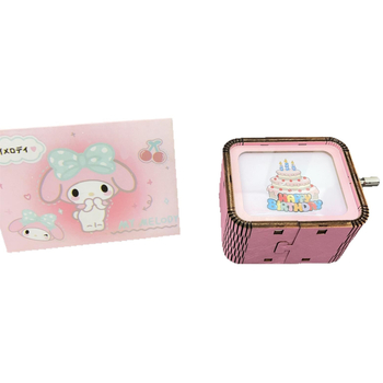 Ξύλινο κουτί μουσικής με χειροκίνητο κουρδισμό, UV εκτύπωση και δυνατότητα λογότυπου, κατάλληλο δώρο για γενέθλια, αποφοίτηση και πάρτι.