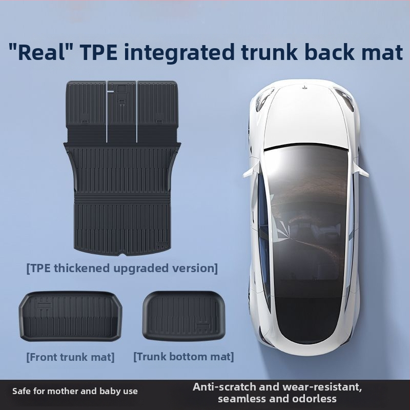 Set TPE prostirke za prtljažnik za Tesla Model 3 Y verziju, potpuno pokrivanje, jastuk za stražnji naslon, prednji i stražnji prostirci prtljažnika