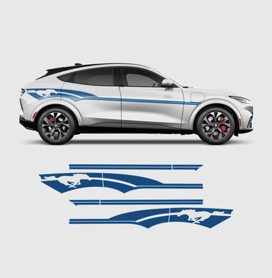Set naljepnica za Ford Mustang Mach-E – Wild Horse motiv, samoljepljiv, prilagodljiv