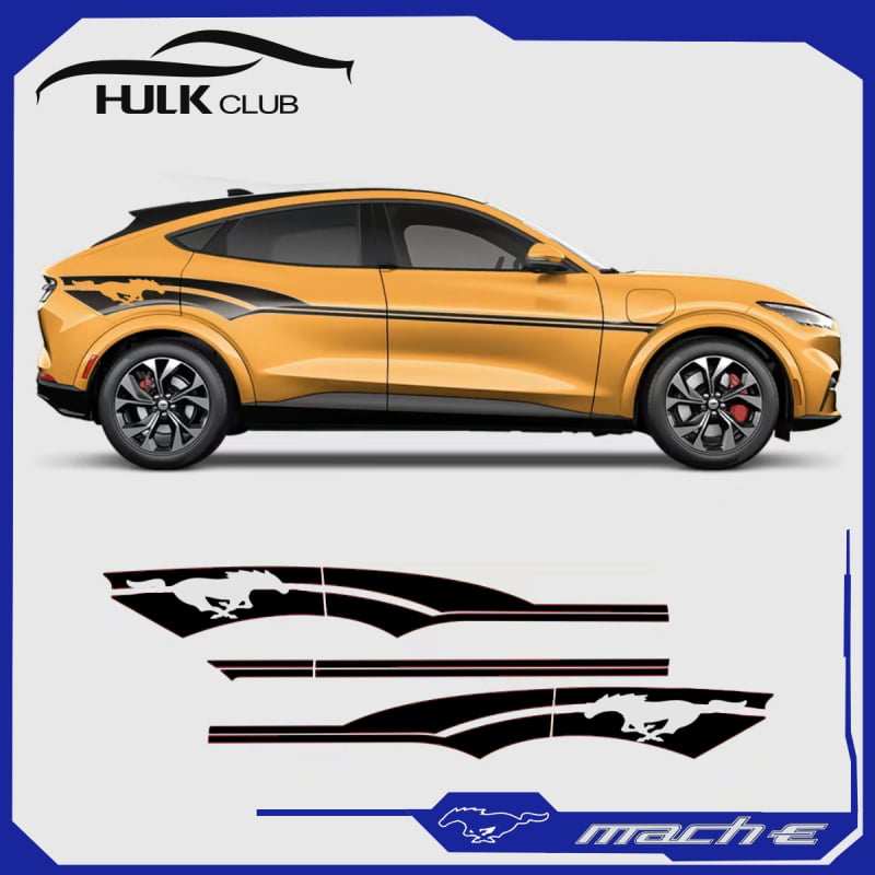 Set naljepnica za Ford Mustang Mach-E – Wild Horse motiv, samoljepljiv, prilagodljiv