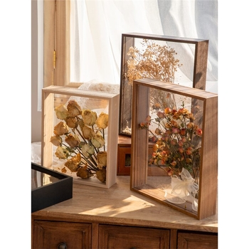 Ručno izrađen okvir za fotografije od suhog cvijeća, šuplji okvir od konzerviranog cvijeta ruže, 3D šuplji prozirni ukrasni materijali