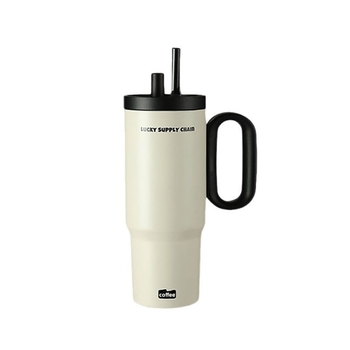 Izolirana šalica s drškom, unutarnja 304 nehrđajućeg čelika, vanjska 201, vakuumska izolacija 6–12 sati, odvajanje čaja i vode, dolazi sa slamkom