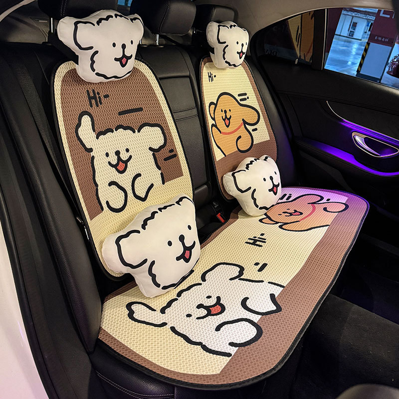 Jastuk za sjedenje u automobilu, univerzalan za sve sezone, dišući i ventilirani, navlaka Ice Silk, punilo od svilenih vlakana