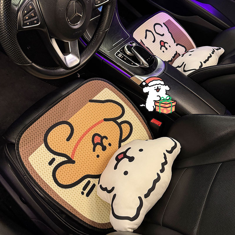 Jastuk za sjedenje u automobilu, univerzalan za sve sezone, dišući i ventilirani, navlaka Ice Silk, punilo od svilenih vlakana