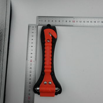 Többfunkciós üvegtörő autóbiztonsági kalapács - járműbe szerelhető, ABS, 148 g, testreszabható