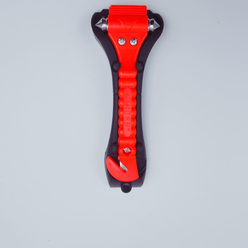 Többfunkciós üvegtörő autóbiztonsági kalapács - járműbe szerelhető, ABS, 148 g, testreszabható