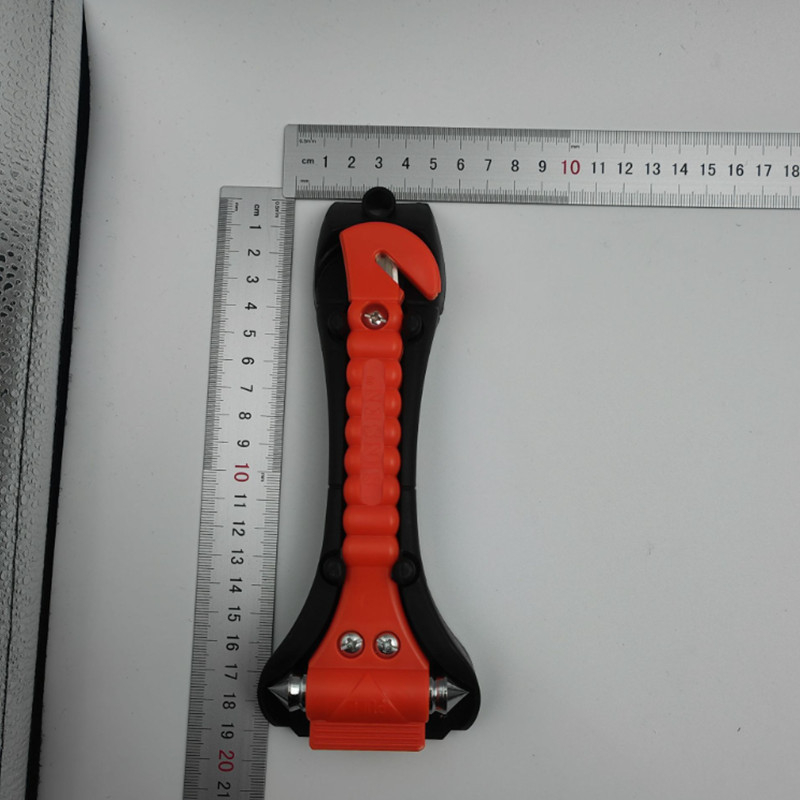 Többfunkciós üvegtörő autóbiztonsági kalapács - járműbe szerelhető, ABS, 148 g, testreszabható