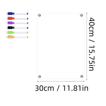 Τρισδιάστατος διαφανής μαγνητικός ακρυλικός πίνακας για σημειώσεις/σημειωματάριο/χειρόγραφες σημειώσεις/πίνακα μηνυμάτων/μηνιαίο/εβδομαδιαίο προγραμματιστή, διαγράψιμος