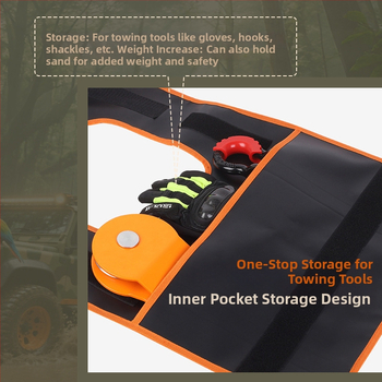 Off-road vučna užad sa zastavom, noćna reflektirajuća upozorenja, sigurnosna deka, jastučić protiv odskakanja