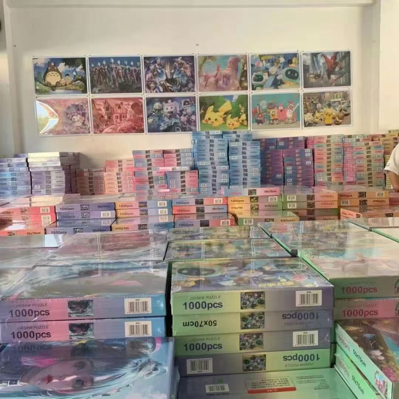 1000-dijelni puzzle s crtanim likovima – edukativni ravni puzzle od papira, DIY spreman, prilagođene uzorke, za uzrast 7–14 godina