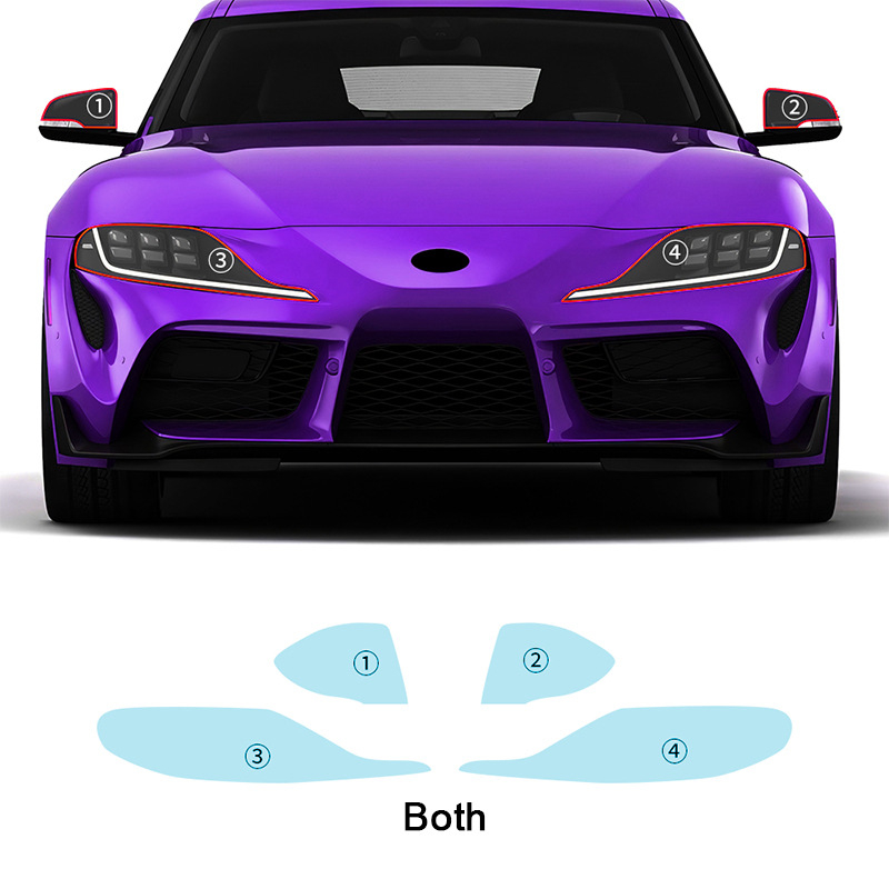 TPU prozirna zaštitna folija za farove i retrovizor Toyota Supra GR A90/A91 MK5