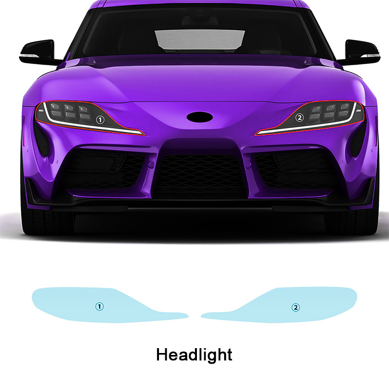 TPU prozirna zaštitna folija za farove i retrovizor Toyota Supra GR A90/A91 MK5
