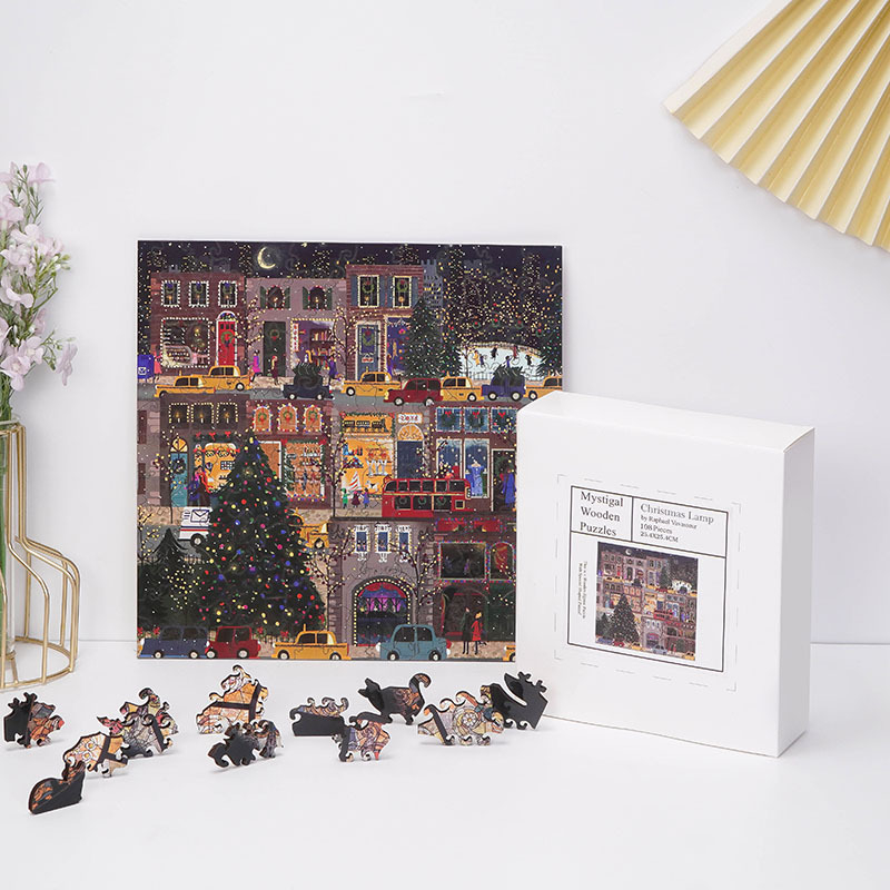 Drveni nepravilni puzzle za odrasle — visoka složenost, DIY mogućnost, dobno 15–35