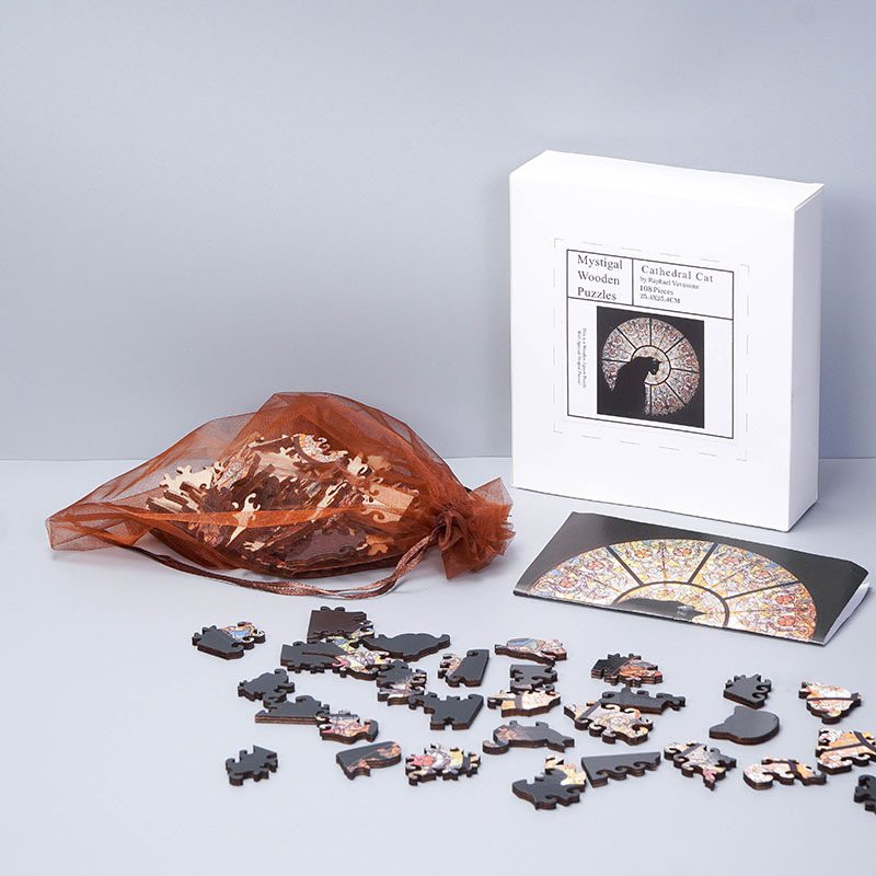 Drveni nepravilni puzzle za odrasle — visoka složenost, DIY mogućnost, dobno 15–35