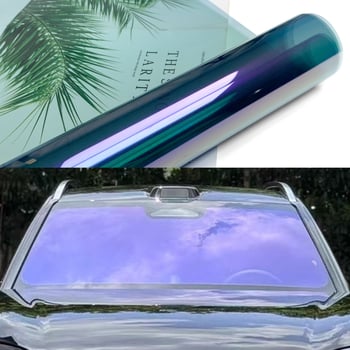 Слънцезащитен филм за предното стъкло на автомобил - лилав цветен стикер за прозореца, лента за слънцезащита, топлоизолационен филм (Марка: Cheshjong; Материал: PVC; Приложение: Предно стъкло; Функция: Топлоизолация)