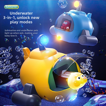 Kúpeľná hračka ponorka so svetlom, s navíjacím mechanizmom, plastová, pre dojčatá a deti 0-2 roky