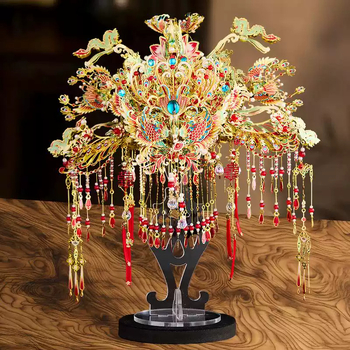 Legura 3D puzzle – metalni sklopivi model s dizajnom Feniks kruna za vjenčanje, DIY model za 14+ godina