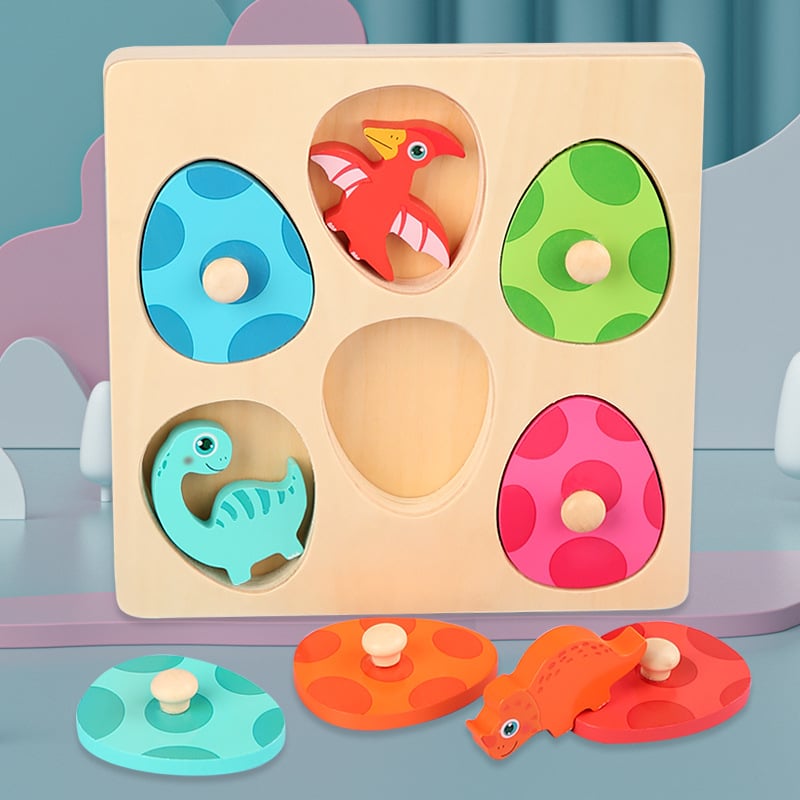 Drveni 3D puzzle – jaje dinosaura za djecu 4–6 godina – Treehole