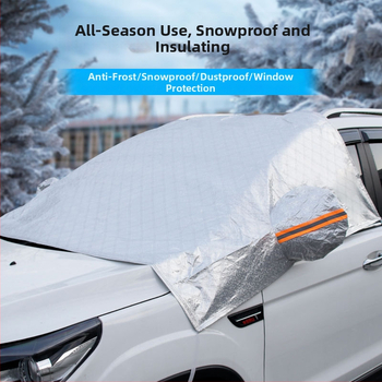 Općenito zimski štit za prednje staklo automobila, aluminizirani film, debeli dizajn, 720 g, ugradnja karticom