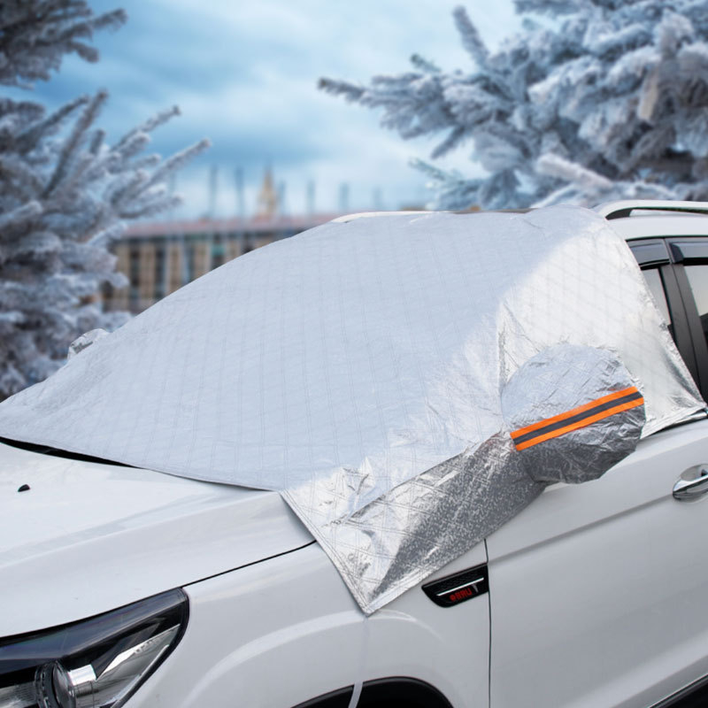 Općenito zimski štit za prednje staklo automobila, aluminizirani film, debeli dizajn, 720 g, ugradnja karticom
