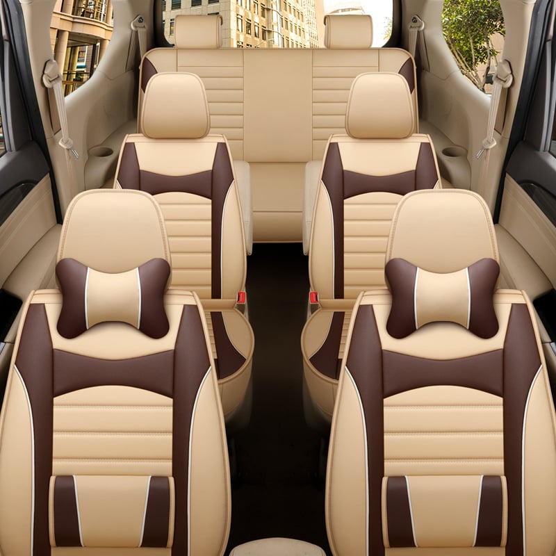 Enchanted Jun Ultrafilm Leather set navlaka za sjedala automobila, sedam komada, za Wuling Hongguang S/S1/S3 Rongguang V, četiri sezone, ravni stil, bez punila