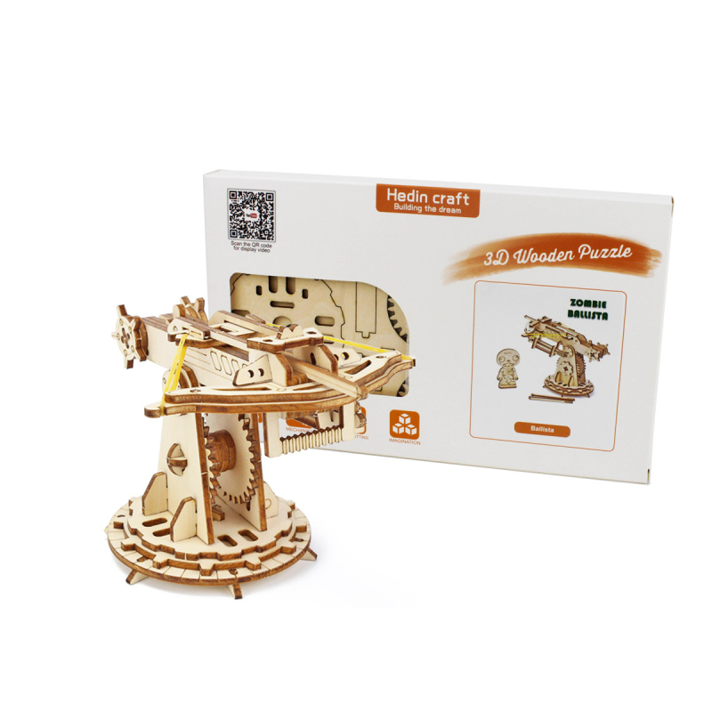Drveni trodimenzionalni slagalica arbalet, DIY paket od Hedin Craft, za uzrast 7–14 godina