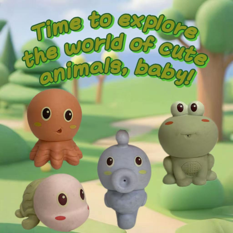 Jucărie de baie pentru bebeluși cu stropire – animale marine moi din PVC, pentru sugari 0–2 ani, baie și interacțiune părinte-copil