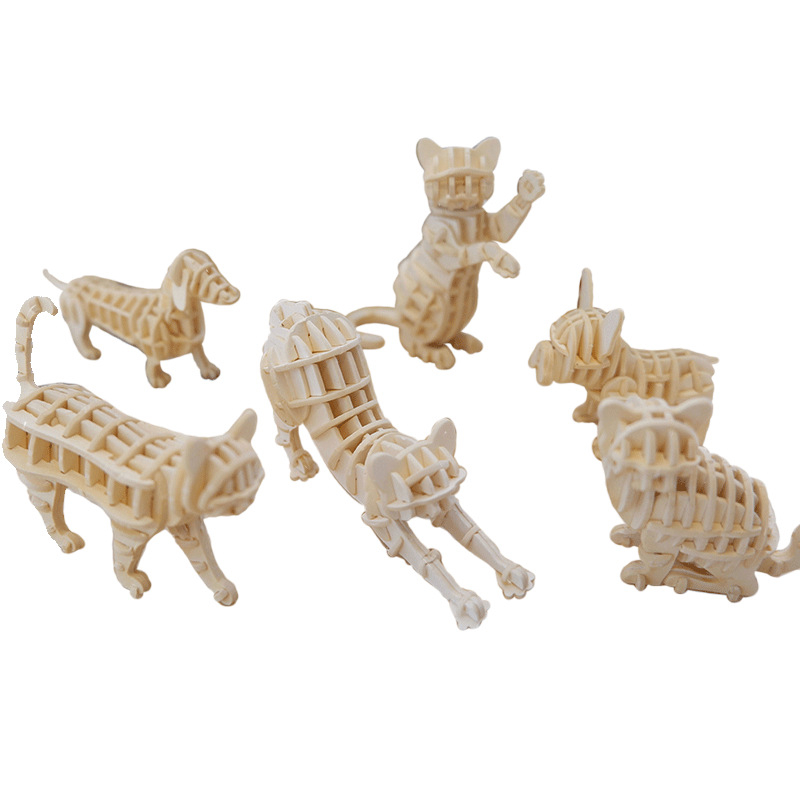 ENO 3D puzzle: papirnati model mačke, DIY-friendly za roditeljsko-dječju igru, Kraft kutija, uzrast 7–14 godina