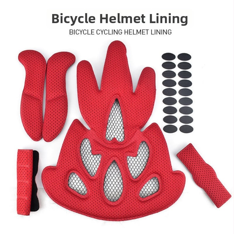 Sisak belső bélelés készlet kerékpár és E‑bike sisakhoz rovarhálóval és állvédő párnával — hab és háló belső, Yiqiong