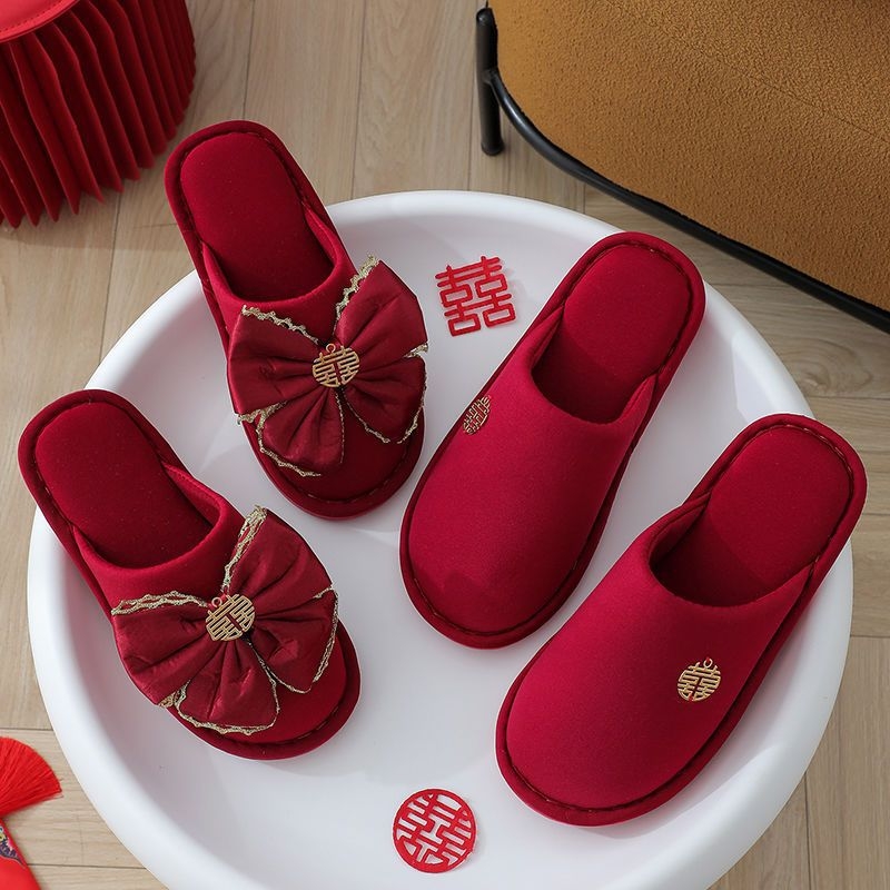 Papuče za parove - zimske, gornji dio od denima, PVC potplat, protuklizne, izdržljive