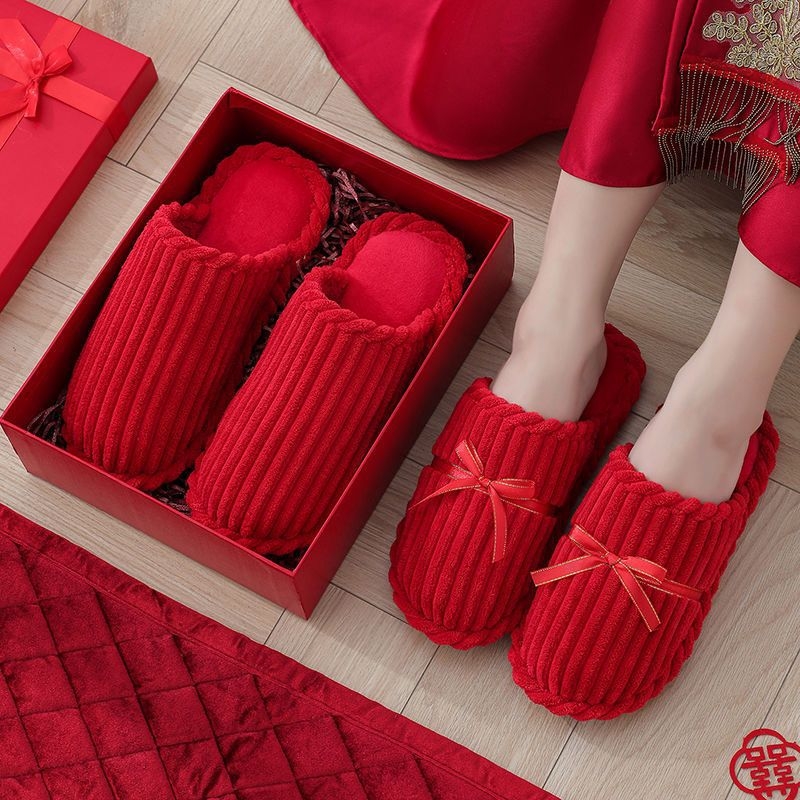 Papuče za parove - zimske, gornji dio od denima, PVC potplat, protuklizne, izdržljive