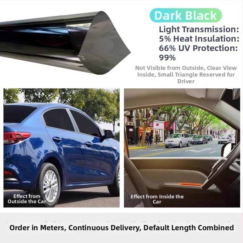 Dirk PET auto stakla film, samoljepljiv, moderan jednostavan stil, jednobojni film za prednje staklo s privatnošću