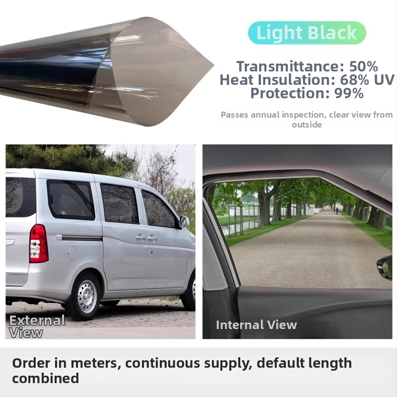 Dirk PET auto stakla film, samoljepljiv, moderan jednostavan stil, jednobojni film za prednje staklo s privatnošću