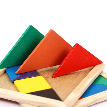 Drvena Tangram slagalica za razvoj mozga, uzrast 4-6 godina, DIY-friendly, branda Baffling, ravni panel