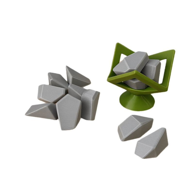 Kameno‑oblik 3D puzzle — Visoko zahtjevan obrazovni igrač, plastika, bez marke, za uzrast 7–14 godina, Podrijetlo Guangdong, Kina