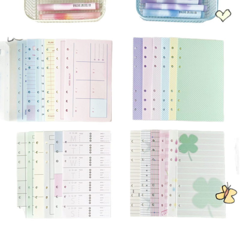 Wowka Wowka Sm010051128 planer s unutarnjim stranicama, 30 listova, papir, rupa A6per, za listove s slobodnim listovima