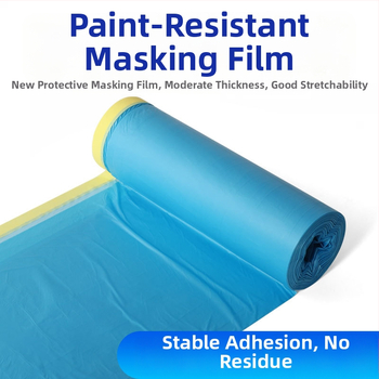 Μάσκα φιλμ βαφής αυτοκινήτων με PE φιλμ, κόλλα σε βάση νερού υψηλής ιξωδότητας, χαρτονένιος πυρήνας, κατάλληλο για μάσκα αυτοκινήτων και επίπλων