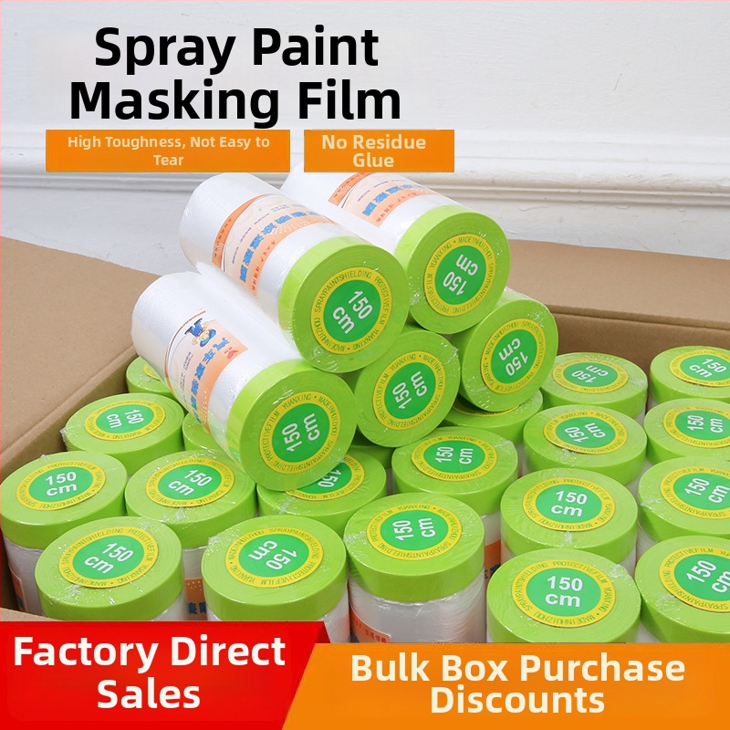 Μάσκαστικό φιλμ ψεκαστικής βάφης, διαφανές PE προστατευτικό φιλμ για έπιπλα, τοίχους, πλακάκια και γυαλί; περίπου 1 mm πάχος; με ταινία ή χωρίς ταινία; μη κολλάει, εύκολη αφαίρεση, χωρίς υπολείμματα