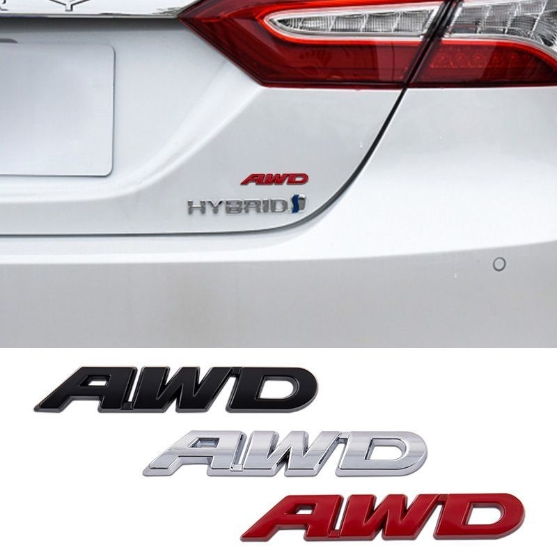 Naljepnica za karoseriju automobila s AWD znakom, 3D metalni dizajn, cinkova legura, samoljepljiva montaža
