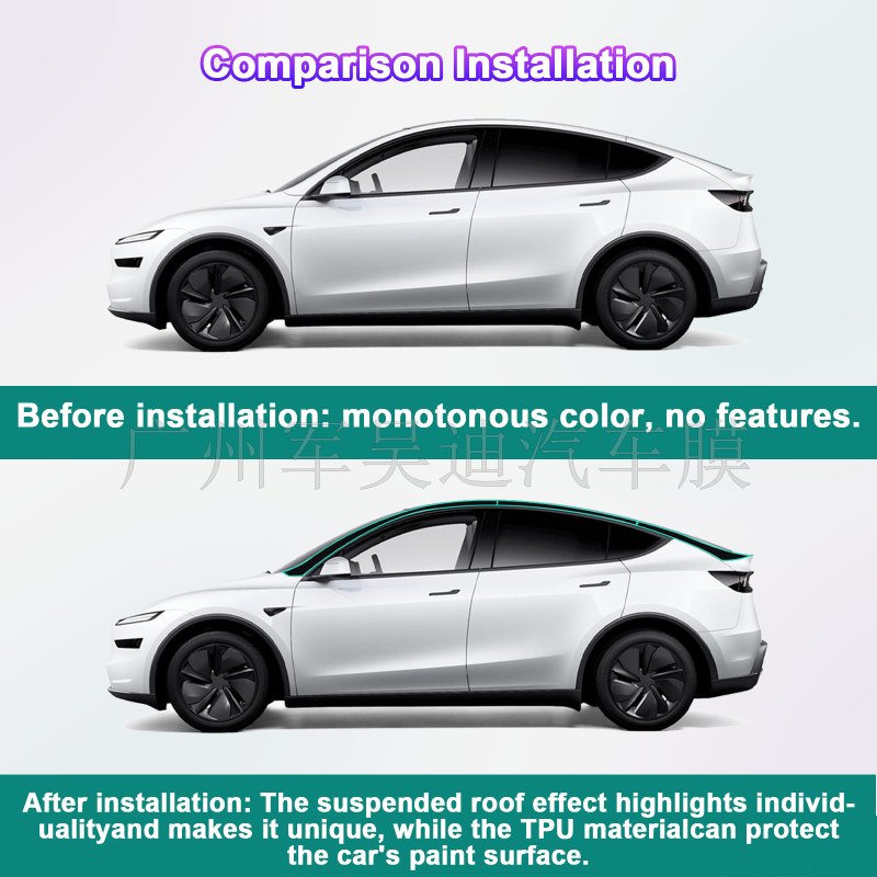 A-пилон TPU самовъзстановяващ филм за 2025 Tesla Model Y — JWUDMVP; Материал: TPU; Самовъзстановяване; Гаранция: 8 години