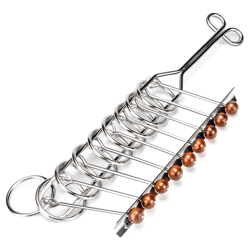 Παζλ εννέα δαχτυλιδιών – γρίφος λογικής για αποκλεισμό, ανοξείδωτο ατσάλι, 130 g, 14+