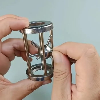 Πάζλ Kongming Lock / Lu Ban Lock – Πάζλ με άνοιγμα δακτυλίου, από κράμα, για ηλικίες 7–14 ετών, εξάσκηση υπομονής και ανάπτυξη γνωστικών ικανοτήτων