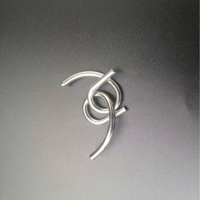 Πάζλ εννέα δαχτυλιδιών — μεταλλικό παιχνίδι αποδέσμευσης για ηλικίες 7–14, DIY προσαρμογή, λευκή συσκευασία